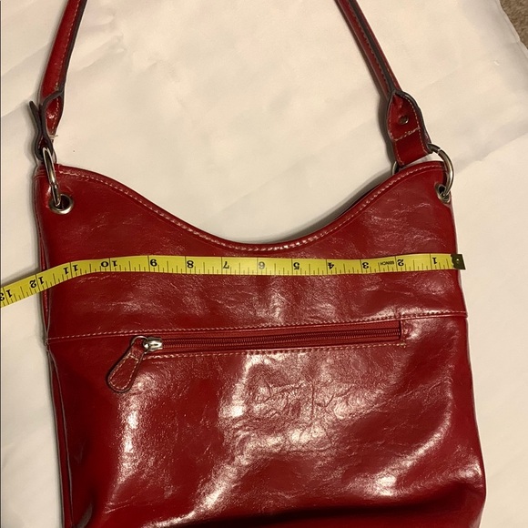 Rosetti Red Leather Shoulder Bag - Picture 3 of 16